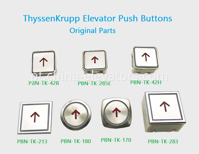 Botões de pressão do elevador ThyssenKrupp ThyssenKrupp Elevator Push Buttons